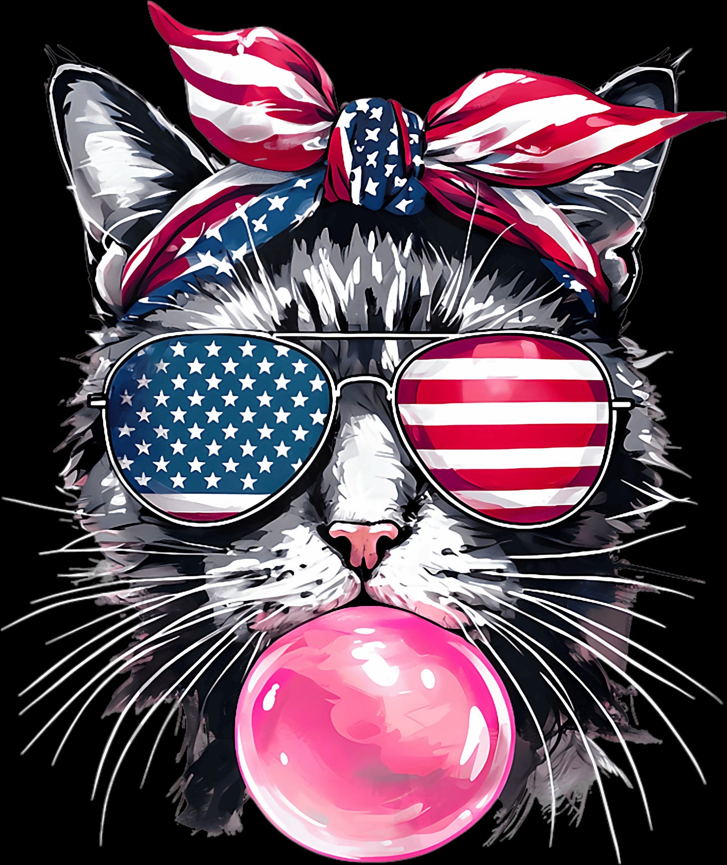 USA Flag Cat