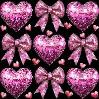 Valentine Day Disco Heart bow