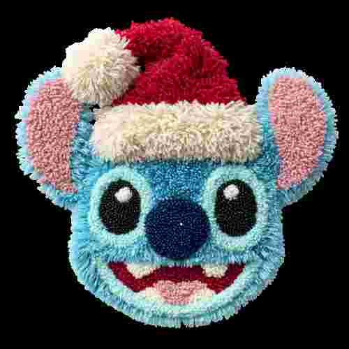 Faux Crochet Stitch with Santa Hat