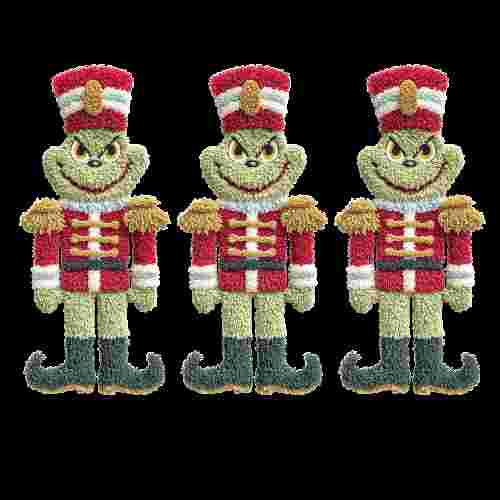 Faux Crochet 3 Grinch Nutcrackers