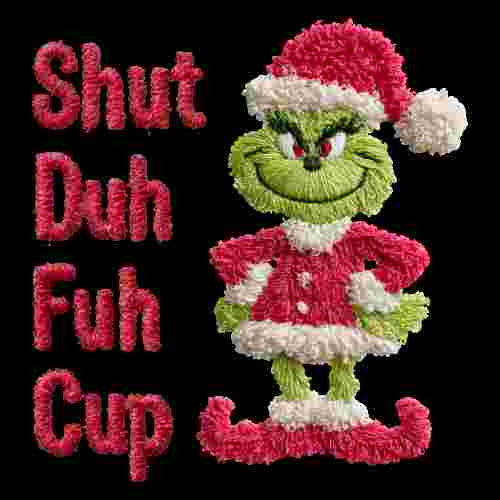 Faux Crochet Grinch Shut