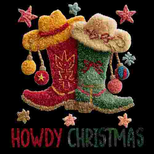 Faux Crochet Cowboy Boots