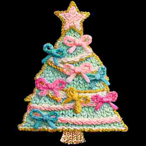Faux Crochet Christmas Tree