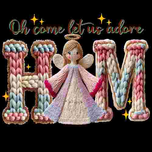 Faux Crochet Oh Come Let Us Adore Him