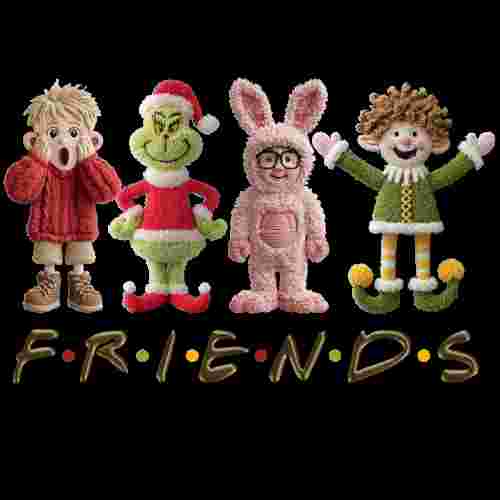 Faux Crochet Christmas Friends