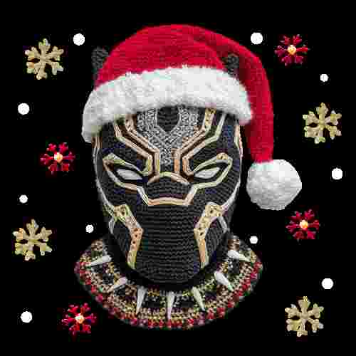 Faux Crochet Black Panther