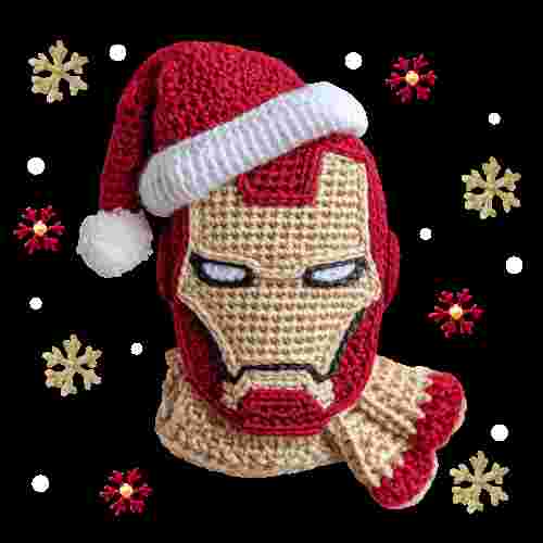 Faux Crochet Iron Man