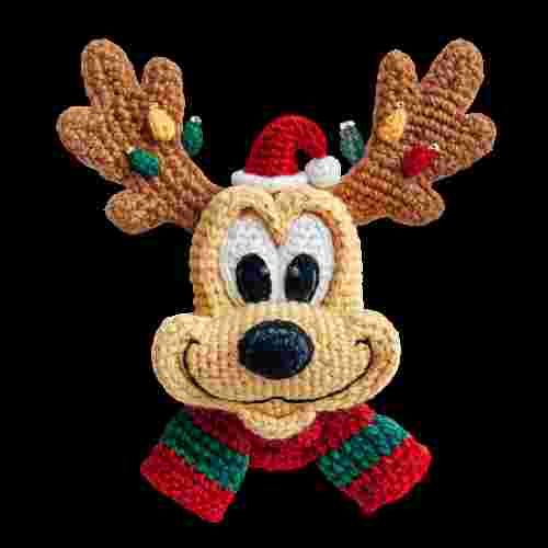 Faux Crochet Pluto with Antlers