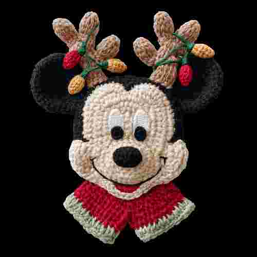 Faux Crochet Mickey with Antlers