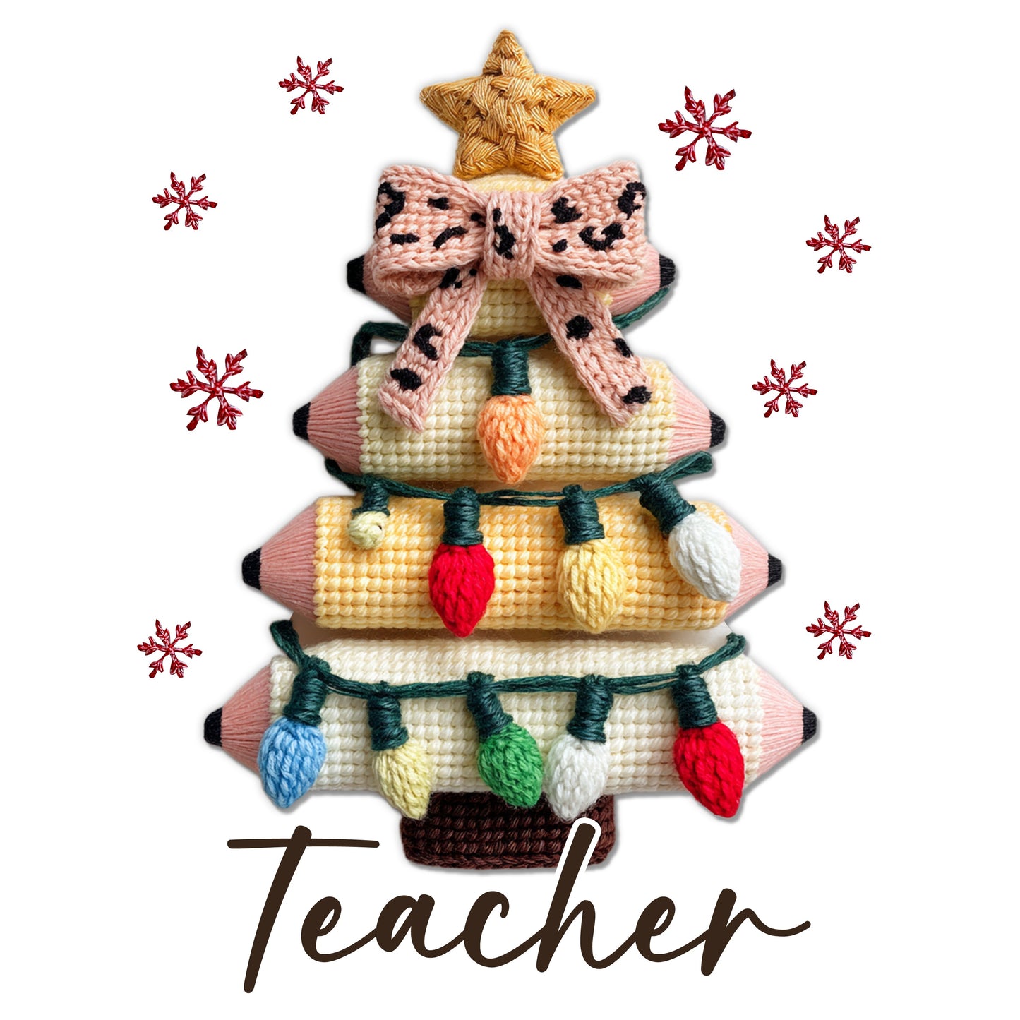 Faux Crochet Pencil Tree