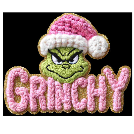 Faux Crochet Grinch Pink