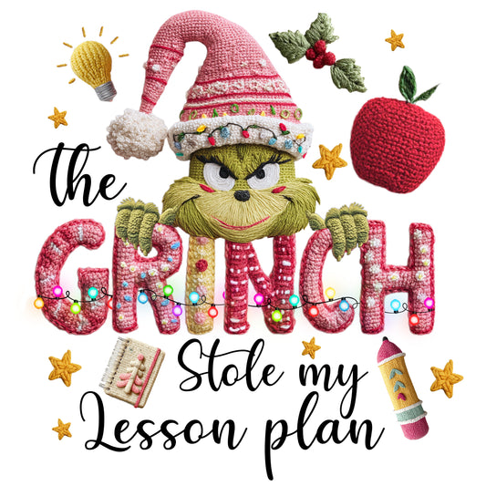 Faux Crochet Teacher Grinch