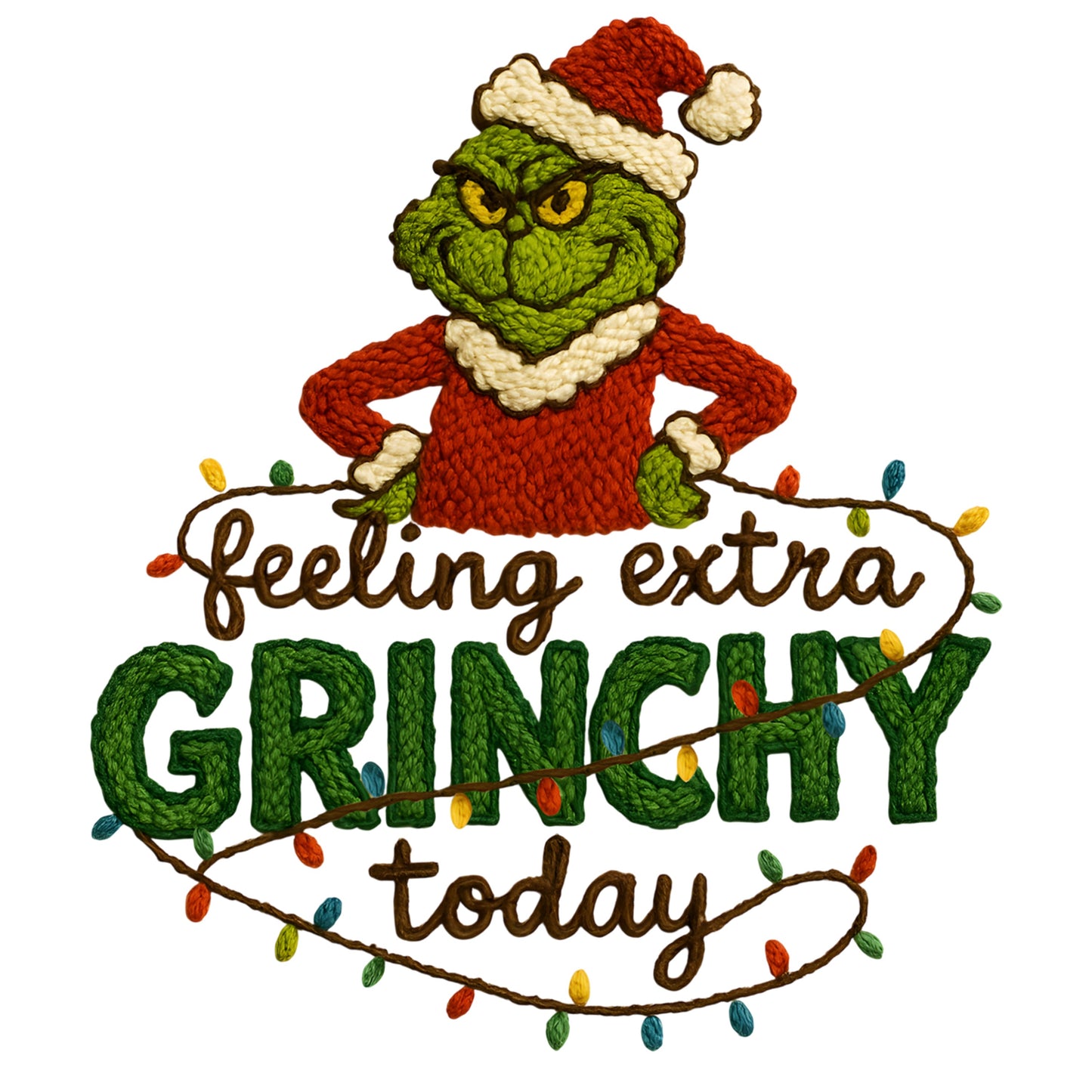 Faux Crochet Grinch Today