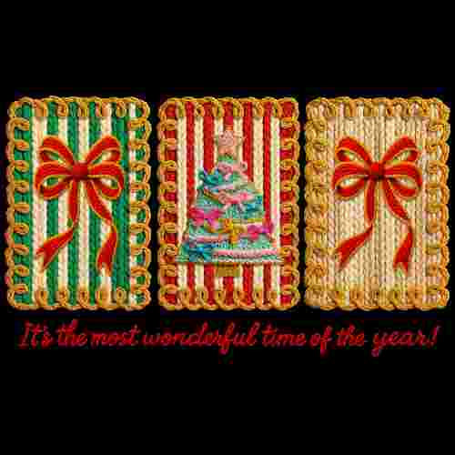 Faux Crochet Most Wonderful Time Of The Year Blocks