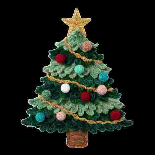 Faux Crochet Christmas Tree