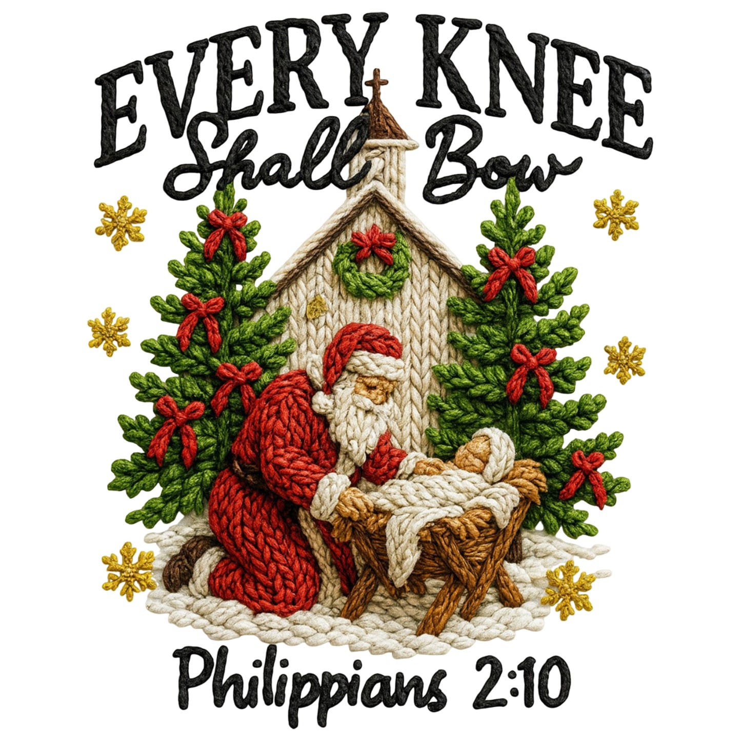 Faux Crochet Every Knee Shall Bow