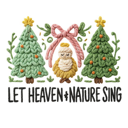 Faux Crochet Let Heave and Nature Sing