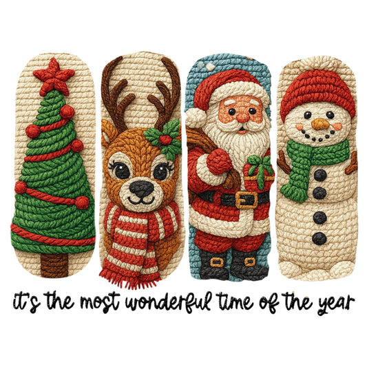 Faux Crochet Christmas Blocks