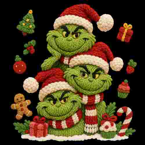 Faux Crochet 3 Grinch