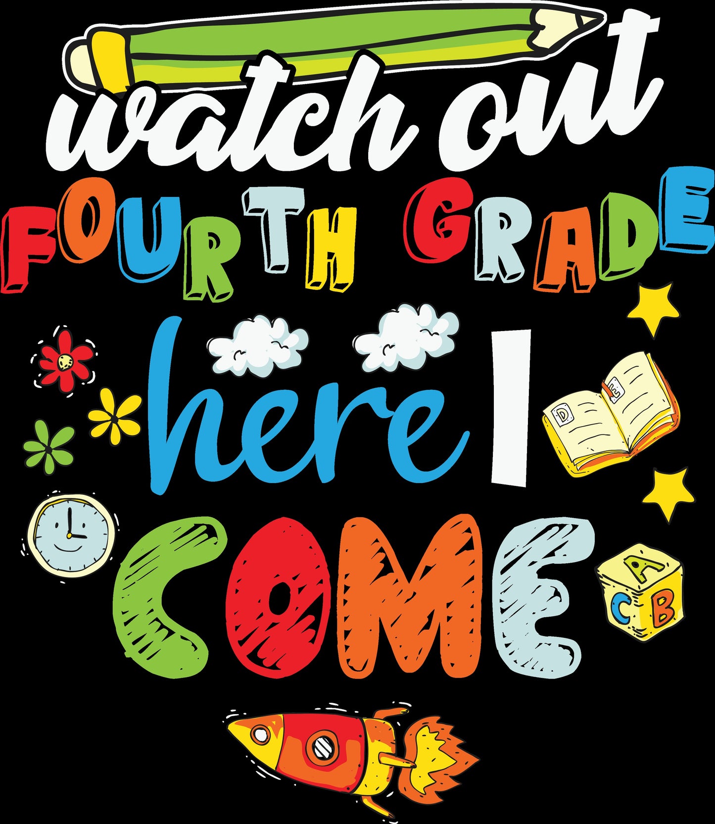 Watch Out ____ Grade Here I Come Spaceship - DMDCreations