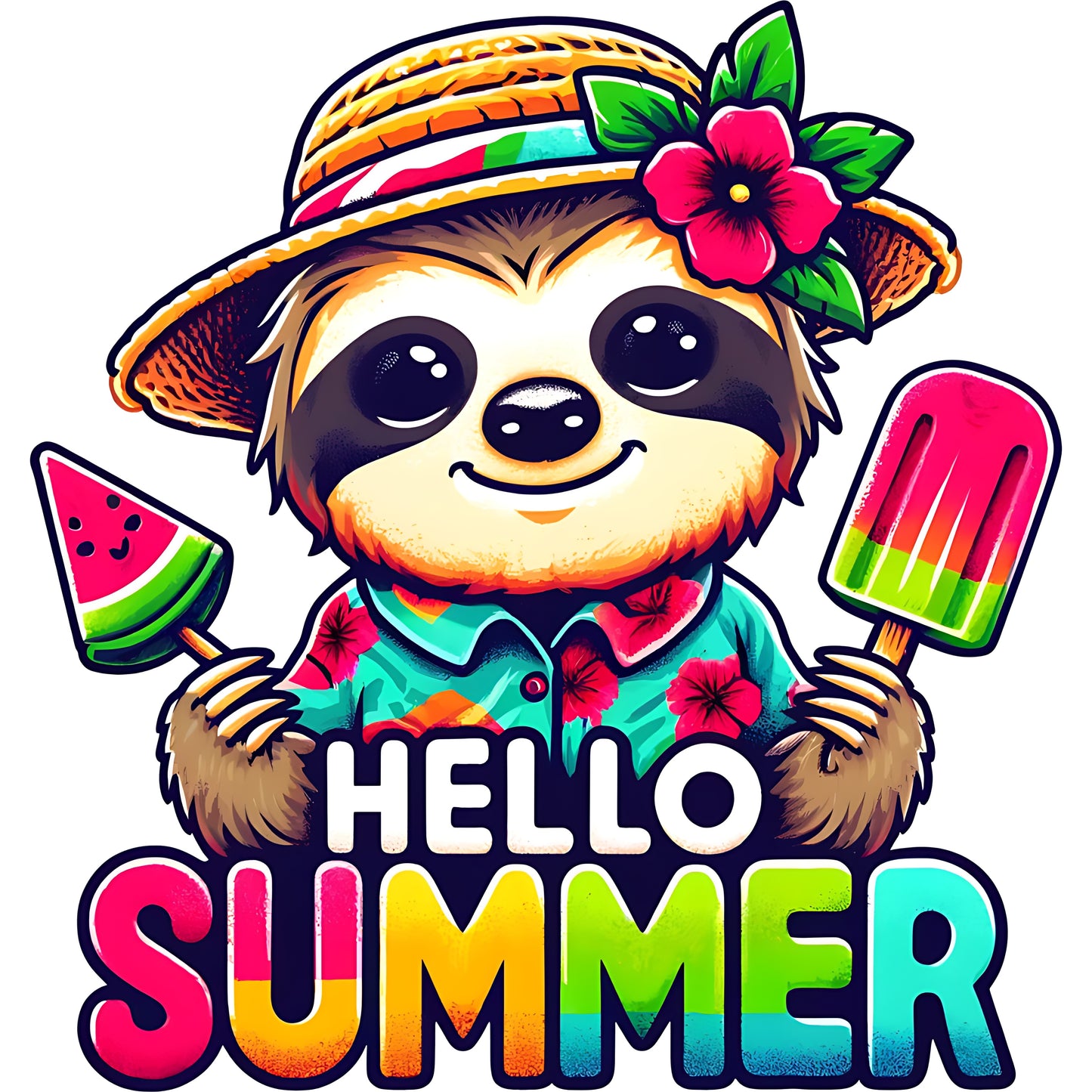 Sloth Hello Summer