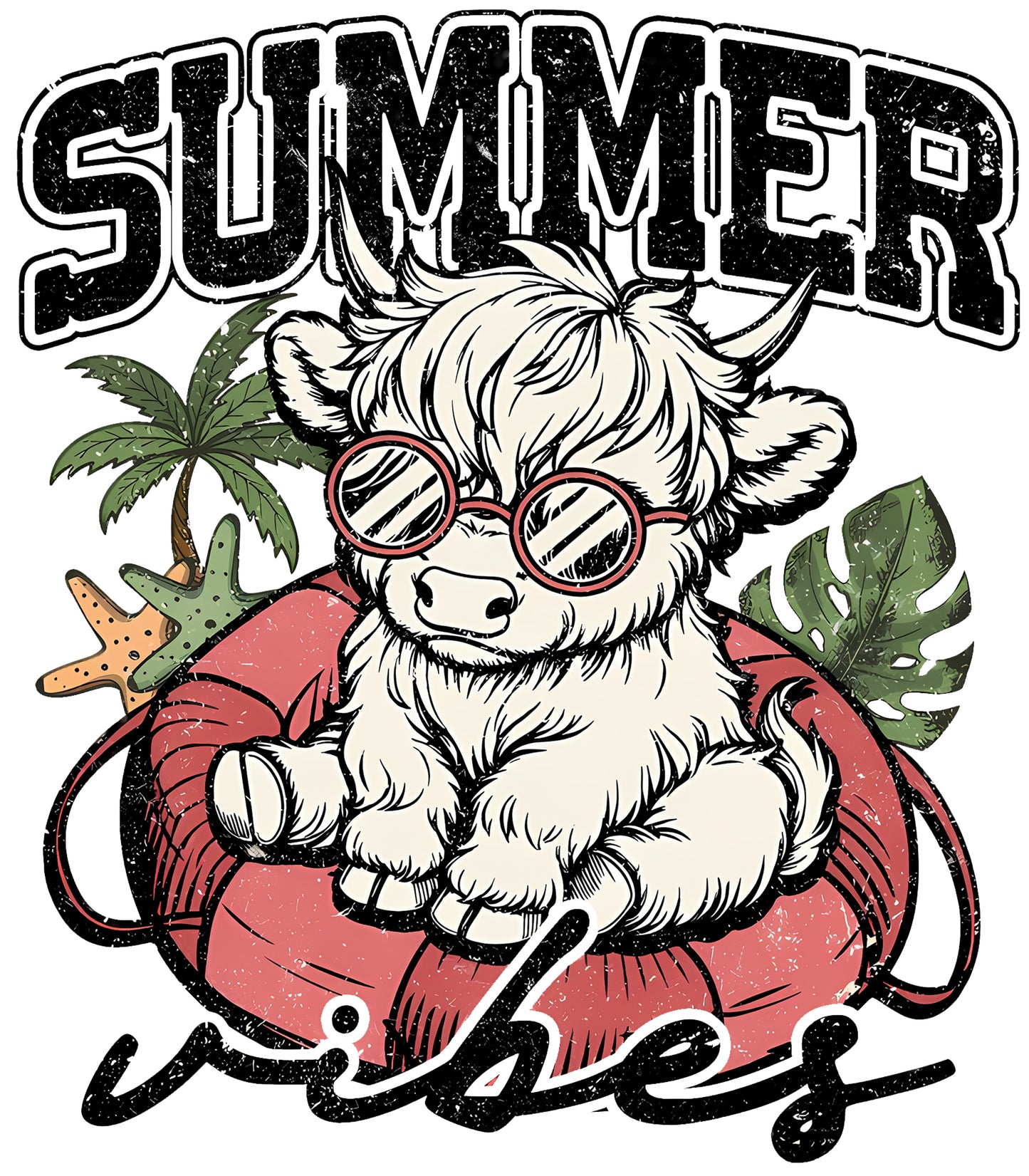 Highland Cow Summer Vibe