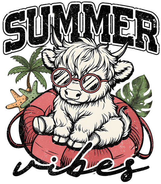 Highland Cow Summer Vibe