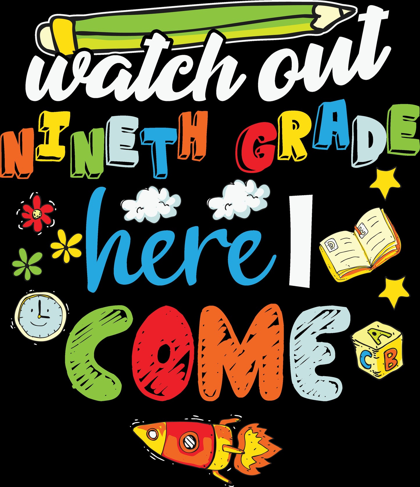 Watch Out ____ Grade Here I Come Spaceship - DMDCreations