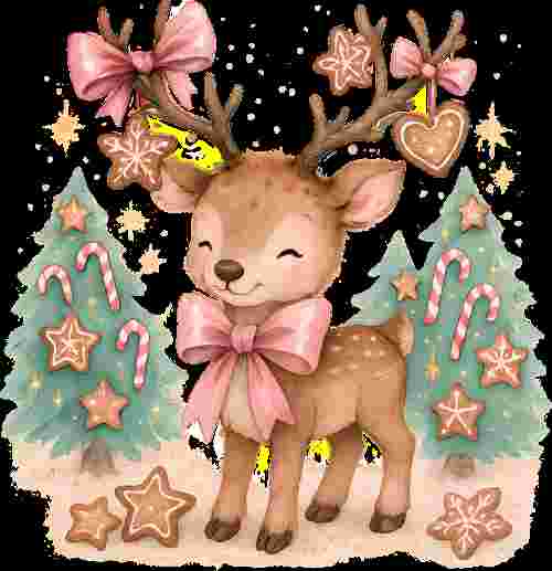 Reindeer with Bows