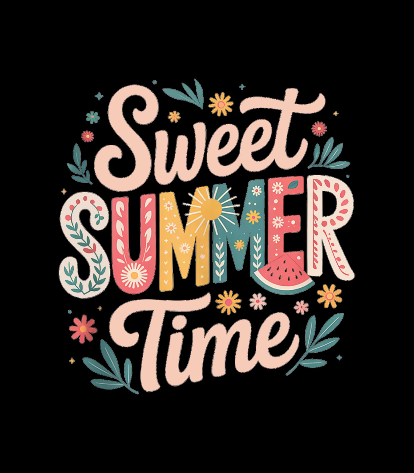 Retro Floral Summer Time