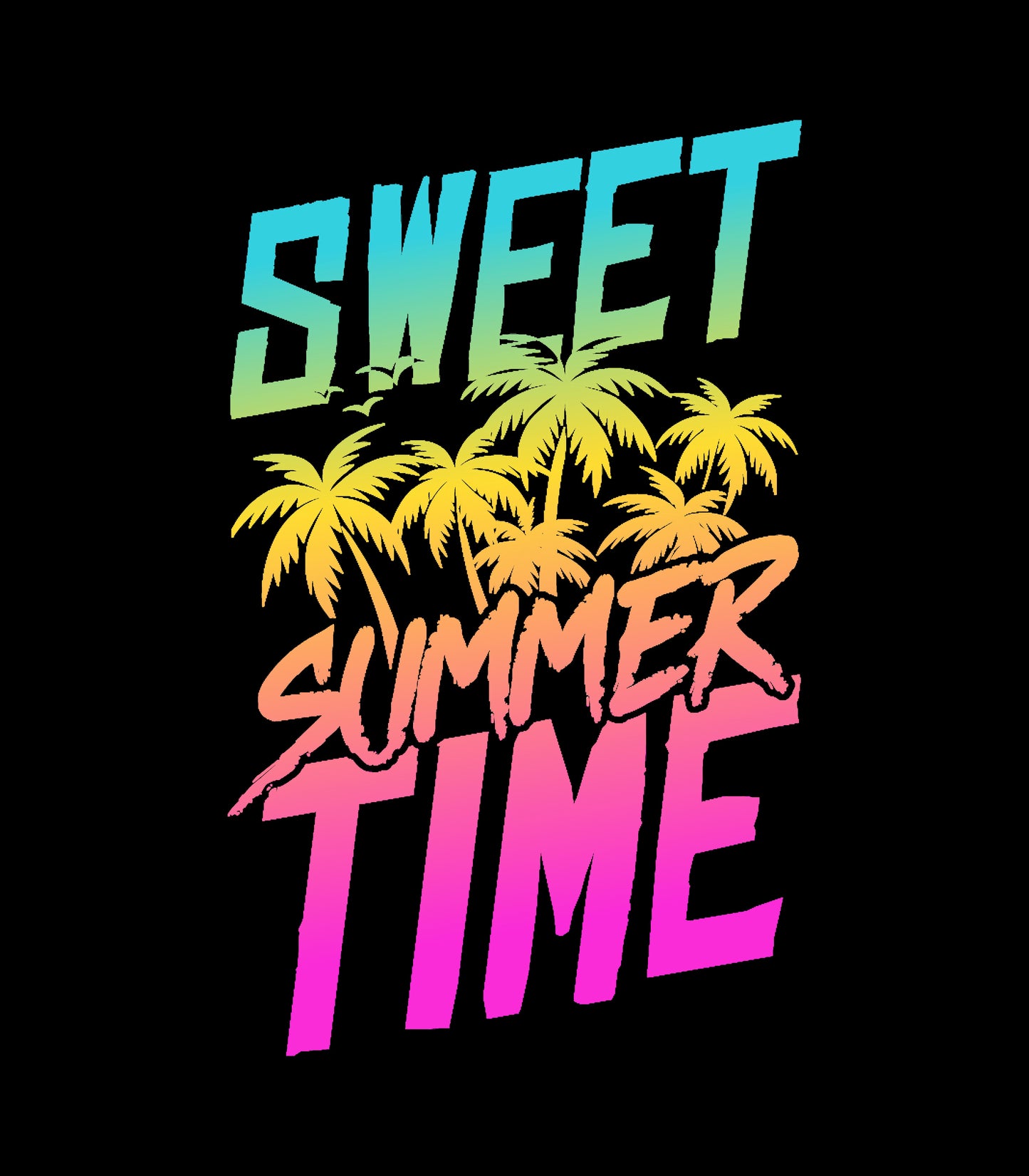 Retro Summer Time Rainbow