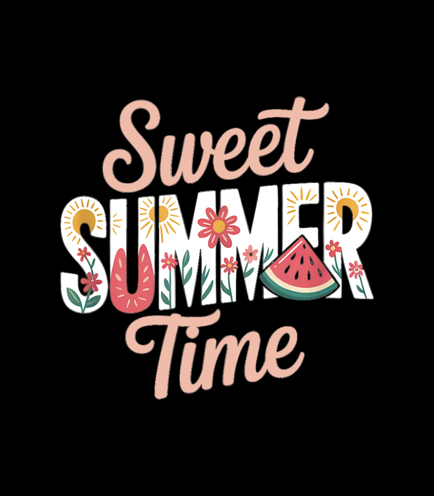 Retro Watermelon Summer Time