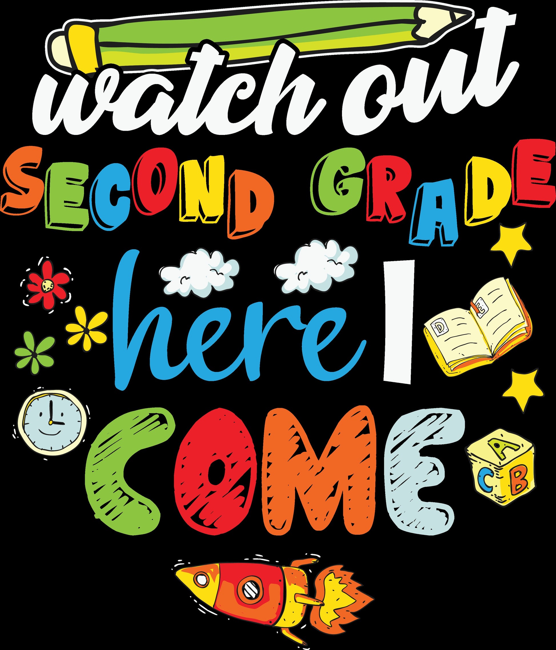 Watch Out ____ Grade Here I Come Spaceship - DMDCreations