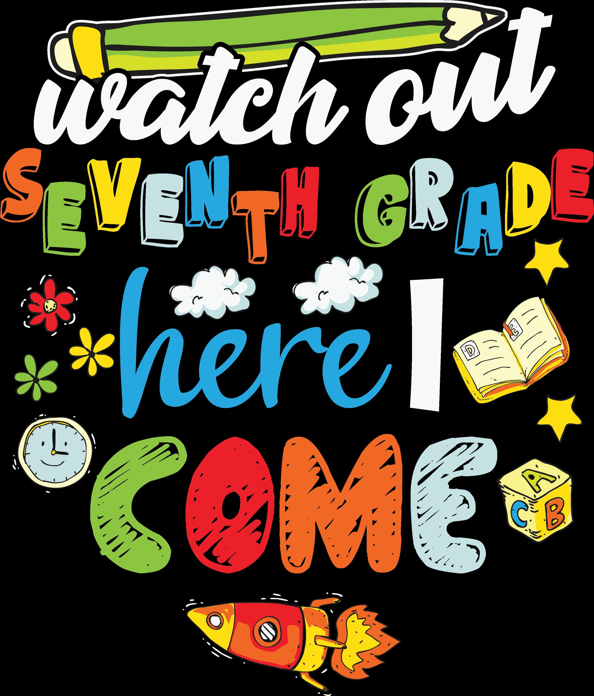 Watch Out ____ Grade Here I Come Spaceship - DMDCreations