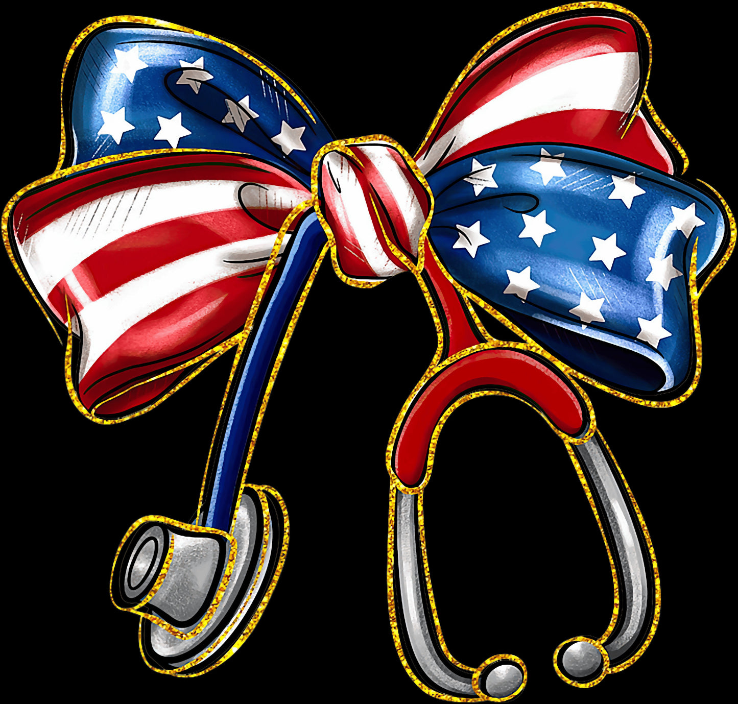Stethoscope Glitter Flag