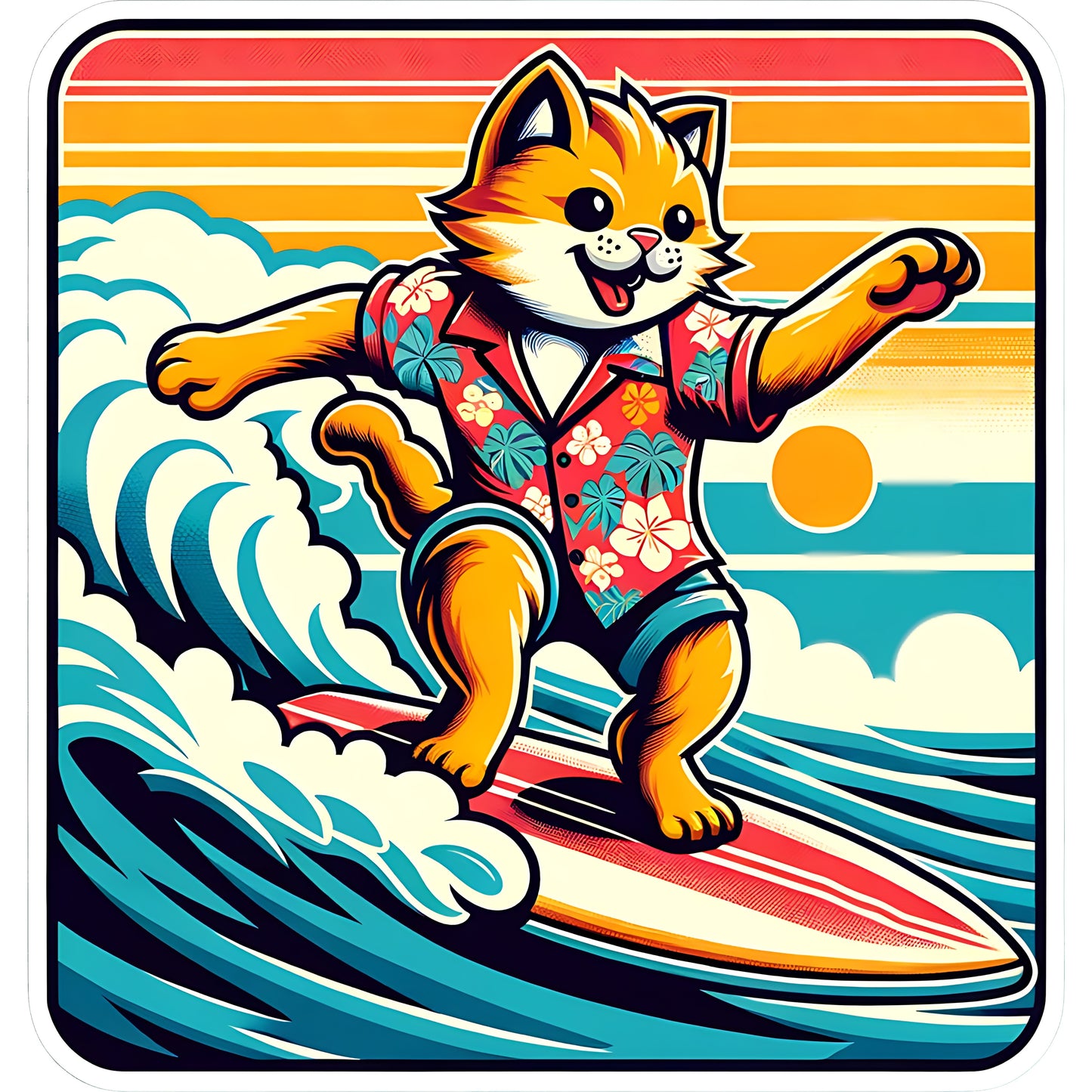 Surf Cat Orange