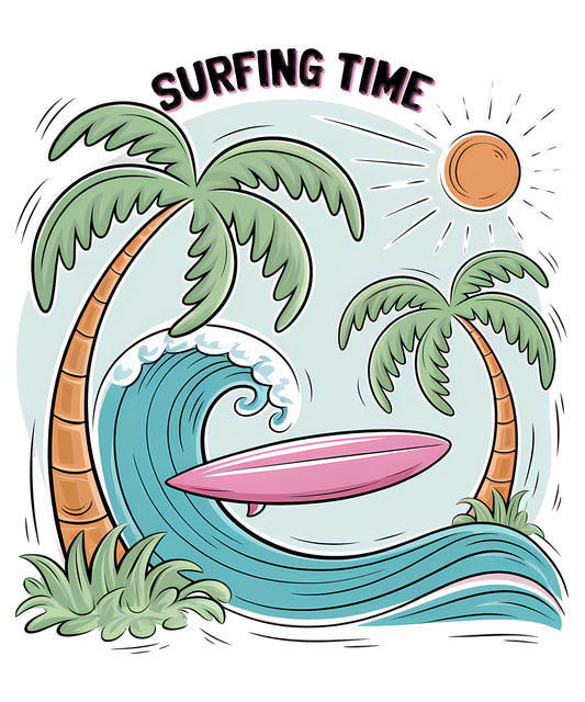Surf Time Pink Board