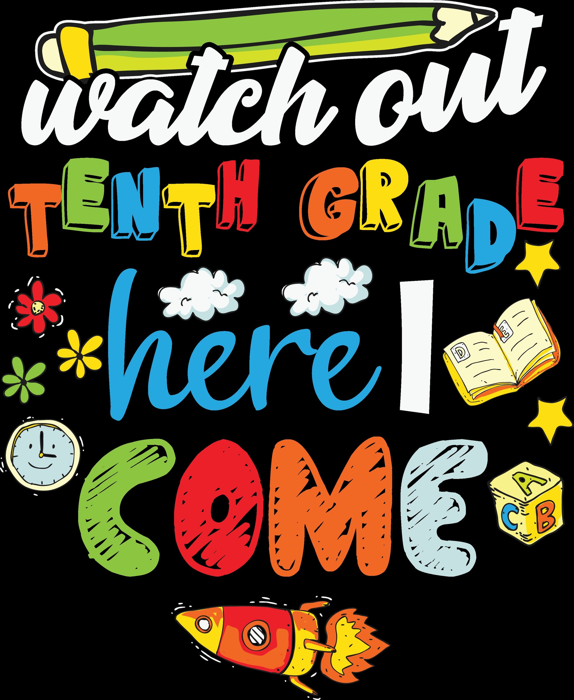 Watch Out ____ Grade Here I Come Spaceship - DMDCreations