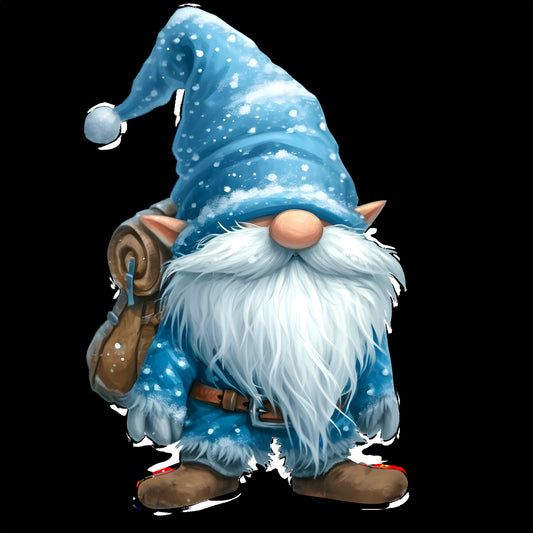 Blue Gnome with Backpack