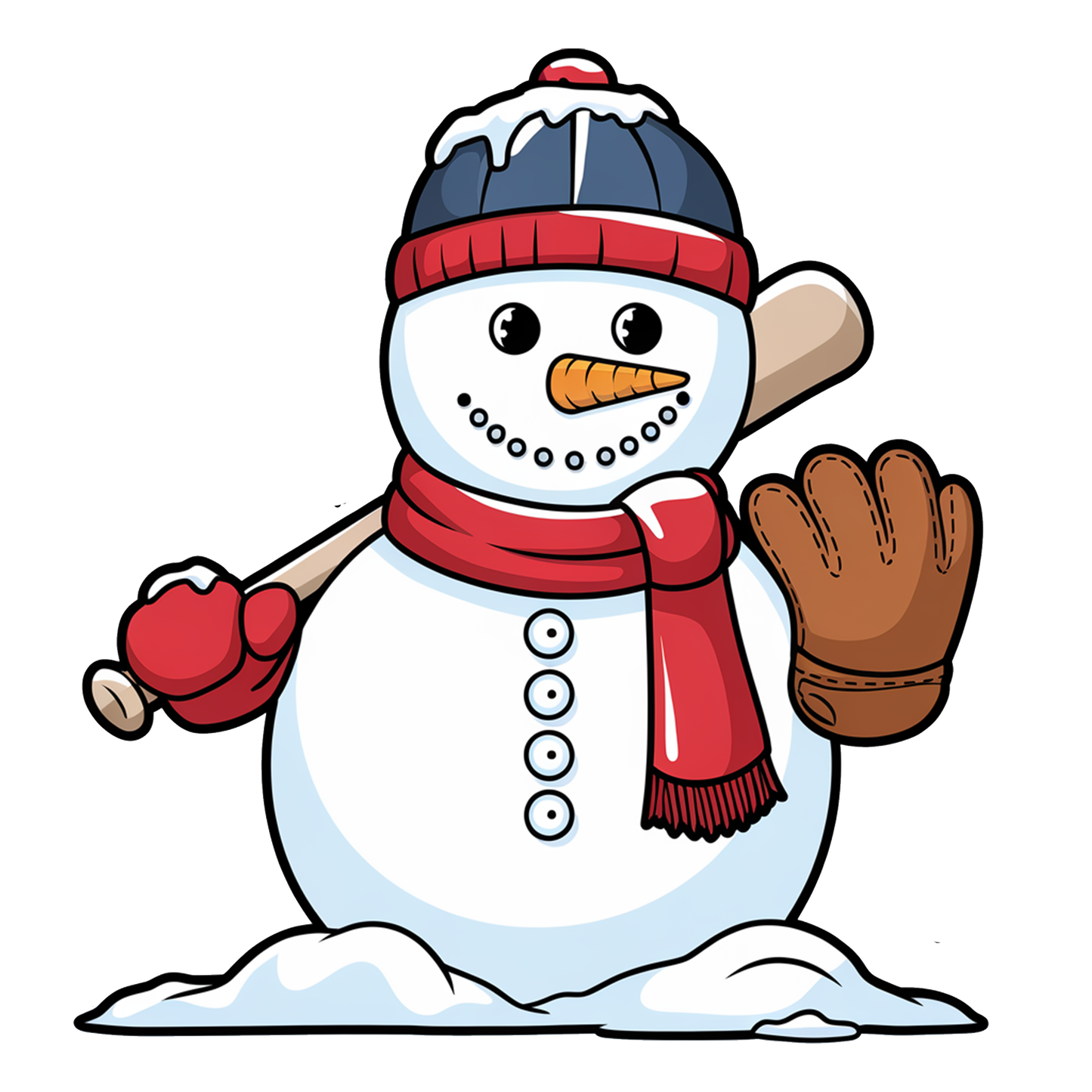 Baseball Snowman 3