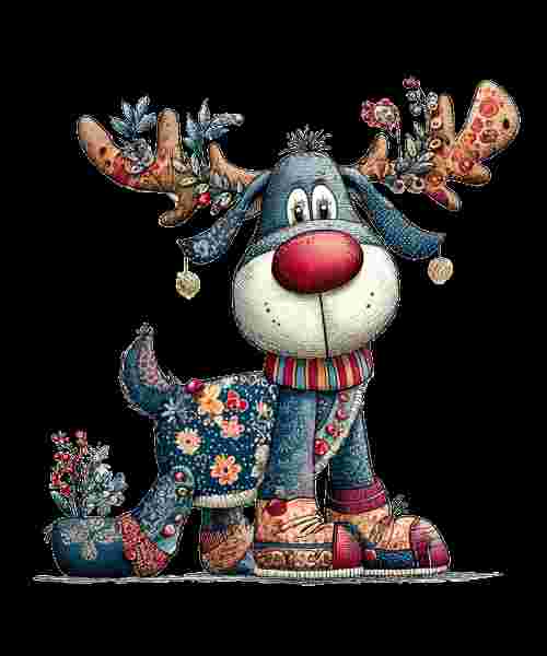 Quilt Moose Sideways - DMDCreations