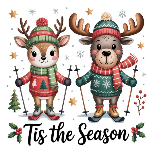 Tis the Season Moose and Reindeer