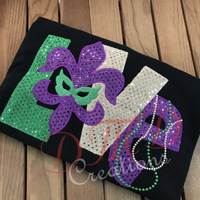 Mardi Gras Love Shirt, Love Mask Shirt - DMDCreations