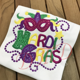 Mardi Gras beads Shirt,  Mask Shirt - DMDCreations