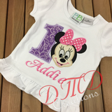 Minnie Mouse Shirt, Baby Minnie Birthday Shirt, - DMDCreations