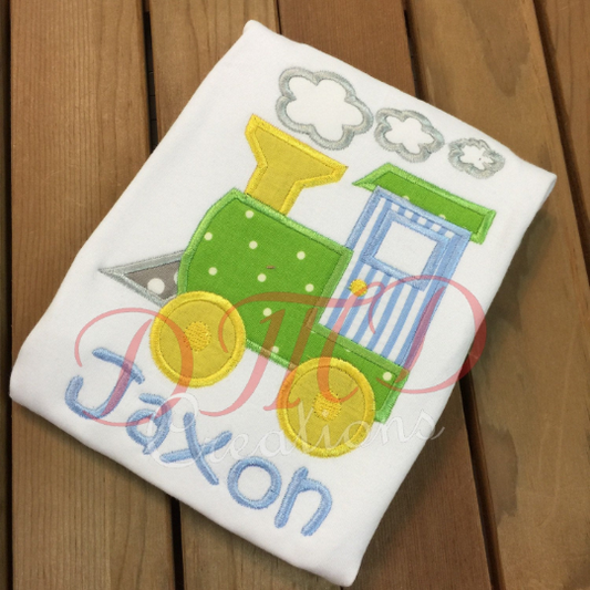 Choo-Choo Train Applique Shirt, Baby Train shirt - DMDCreations