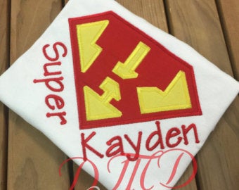 Super Letter Shirt , Super Kid Shirt, - DMDCreations