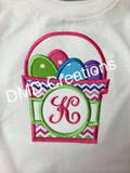 Easter Basket with Eggs monogram, Basket with eggs monogram - DMDCreations