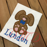 Big Foot bunny With Bow, Easter Bunny Shirt - DMDCreations