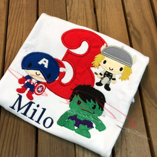 Personalized Avengers Birthday Shirts, Hulk, Captain America, Thor - DMDCreations
